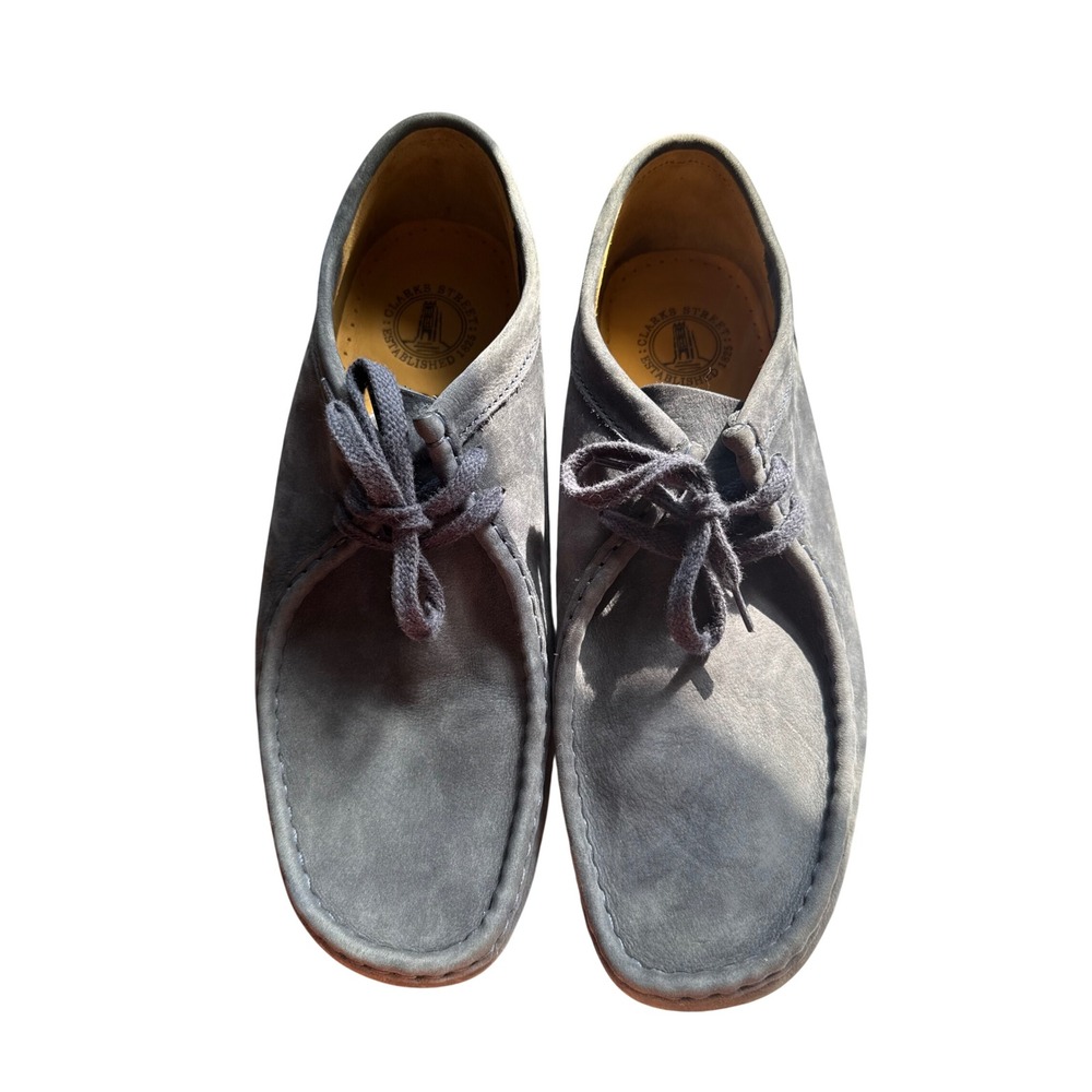 Clarks Originals Wallabee Men's 11M Gray Suede Leather Crepe Sole Shoes